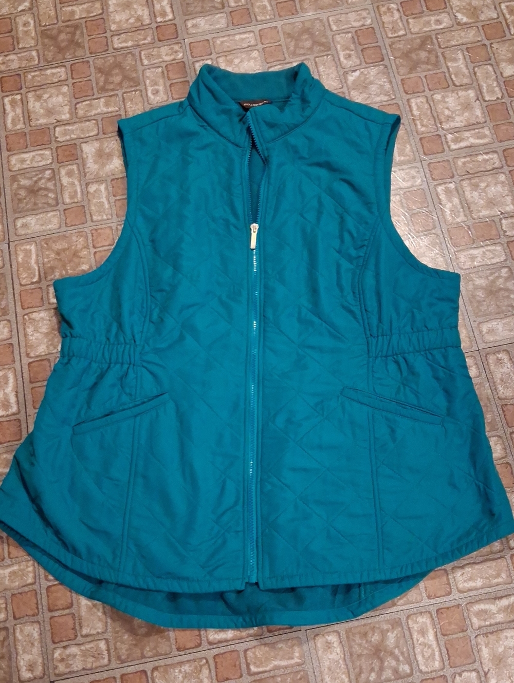 Bit & Bridle Teal Quilted Fleece Vest